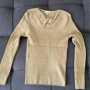 Calvin Klein Tan Ribbed Knit Top